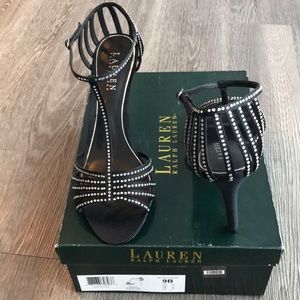 Ralph Lauren Adasia Black/Diamond Heals Size 9 NWT